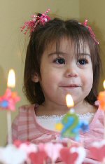 Birthday Girl With Tiny Pigtails