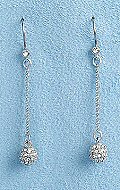 Monet Crystal Fireball Linear Earrings