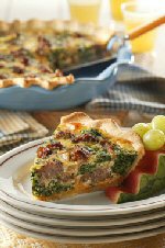 Sausage and Spinach Quiche