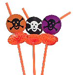 Skull party straws