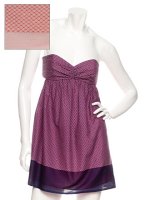 Strapless Print Dress
